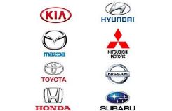 Honda, Mazda, Toyota, Mitsubishi, Nissan, Subaru, Kia, Hyundai
