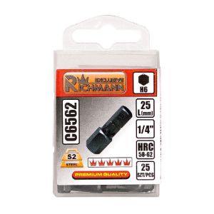 Set bit nastavaka HEX H-6 x 25mm 1/4"