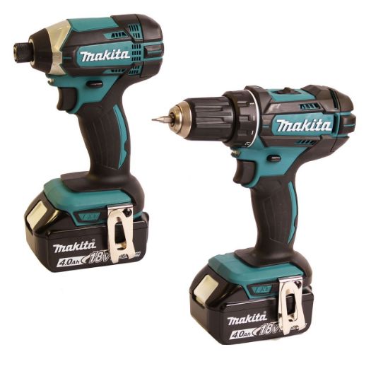 Aku set Makita bušilica + odvijač 18V, + baterija 4,0 Ah x 2kom + punjač