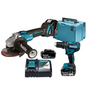 Makita set bušilica-brusilica 18V 18V 3x baterija+punjač