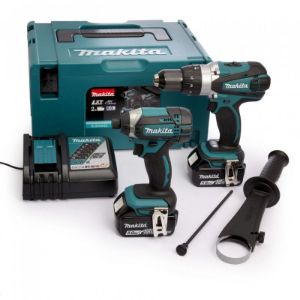 Makita DLX2145TJ 18V Li-Ion aku udarna bušilica (DHP458) i udarni odvijač (DTD152)