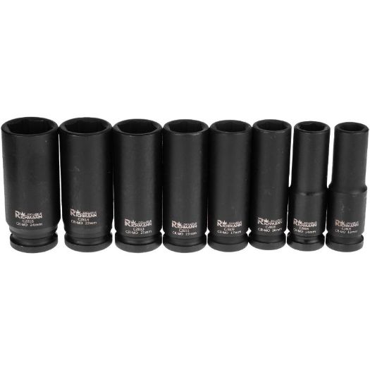 Set šesterokutnih produljenih nasadnih ključeva 1/2", 13 - 24 mm