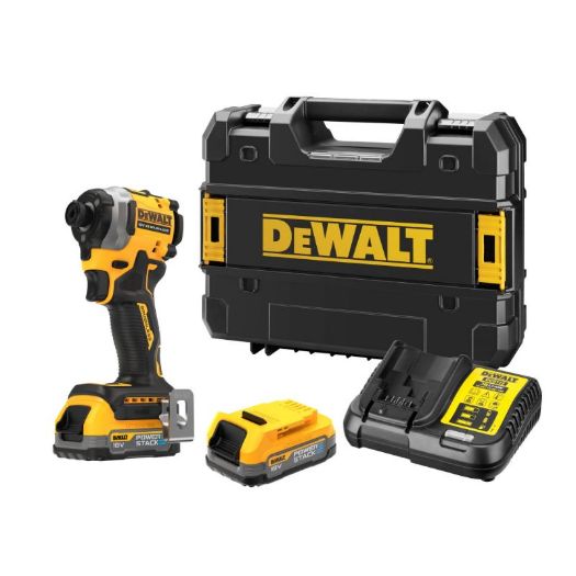 DeWalt udarni odvijač 1/4",208Nm 18V, 2x1,7Ah Powerstack 