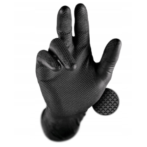 Grippaz 2445 crne nitrilne zaštitne rukavice, M veličina