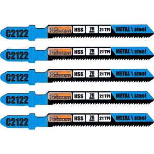 Set od 5 HSS listova pile za metal duljine 76 mm za ubodne pile, uža