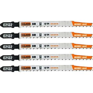 Set od 5 bimetalnih listova pile za drvo duljine 117 mm za ubodne pile