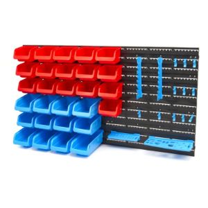 Zidni nosač s policama i kutijama za pohranu 43 kom