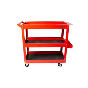 Kolica za alat crvena visine 77.5 cm s 3 police 