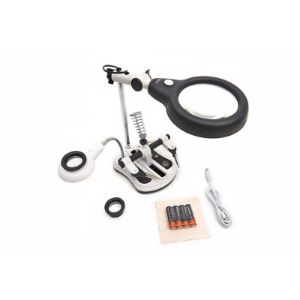 Stolno povećalo sa LED osvjetljenjem,4 baterije, sa nastavcima 