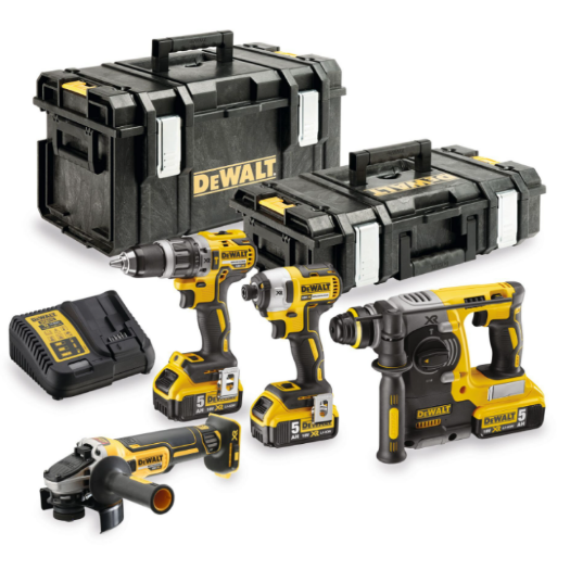 Dewalt set aku alata 4-dijelni, 18V 3X5.0Ah