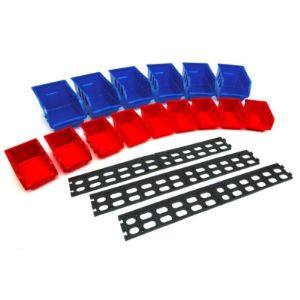 Profesionalni stalak za pohranu s 15 posuda, montaža na zid 