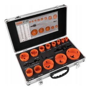 16-dijelni set bimetalnih pila za rupe HSS M3 u koferu