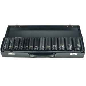 Set dugih udarnih nasadnih ključeva 1/2", 10 - 30 mm