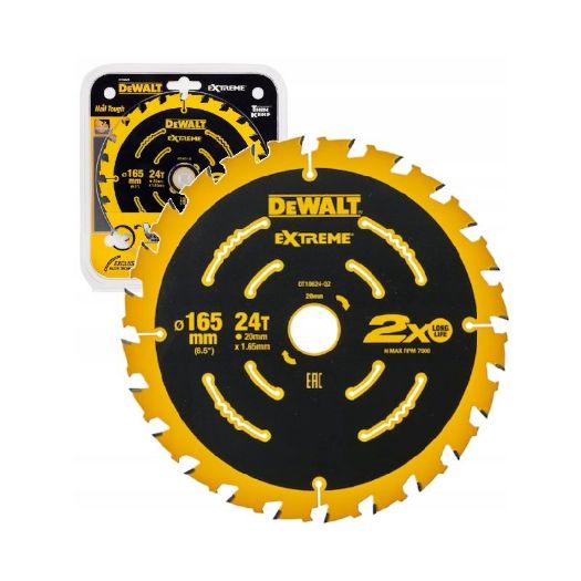 Dewalt list kružne pile ELITE - 165mm x 20mm 24T