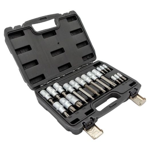 Torx set bitova i ključeva,1/2" I 1/4", 18 kom