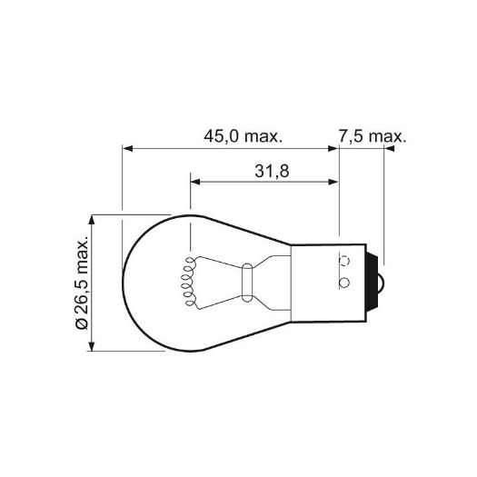 Žarulja Valeo halogena PY21W 12V-21W