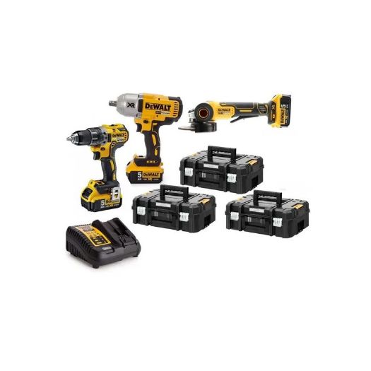 Dewalt 3-dijelni set aku alata 18V s 3 kofera