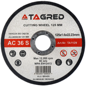 Rezna ploča za aluminij i mesing, 125 x 1,6 mm