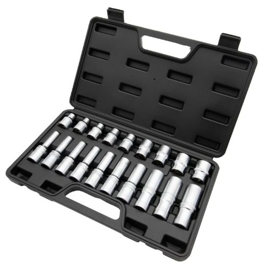 Set bitova E-Torx E8-E24 prihvat 1/2", 19 kom