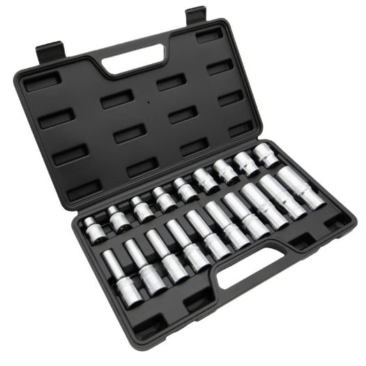 Set bitova E-Torx E8-E24 prihvat 1/2", 19 kom