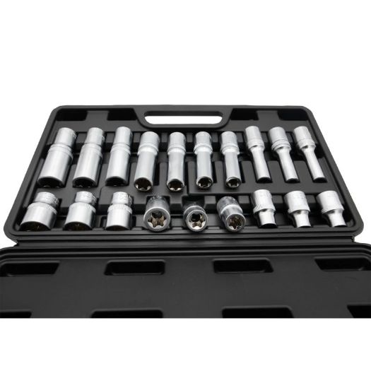 Set bitova E-Torx E8-E24 prihvat 1/2", 19 kom