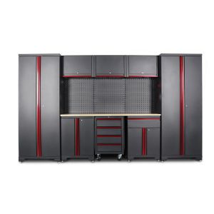 Modularni radionički sustav, 12-dijelni, crno-crveni