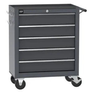 Kolica za alat 5 ladica, 62 cm, siva