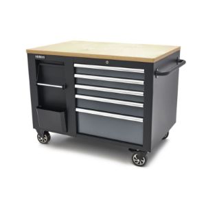 Mobilna kolica za alat, radni stol 114 cm s drvenom radnom pločom