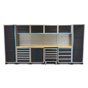 Professional deluxe modularni radionički sustav, 16-dijelni, crno plavi