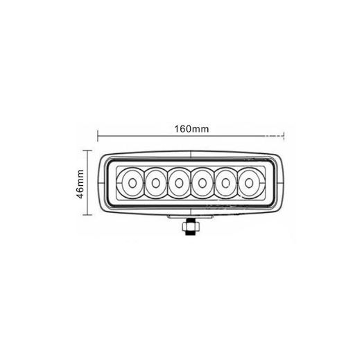 LED radna svjetiljka – 1260 lumena, 9-33V + 0,35 m kabel