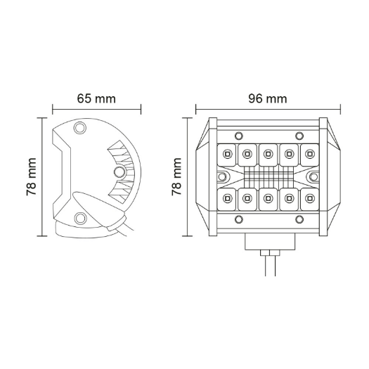LED radna svjetiljka kombinirana – 1800 lumena, 9-32V + 0,25 m kabel