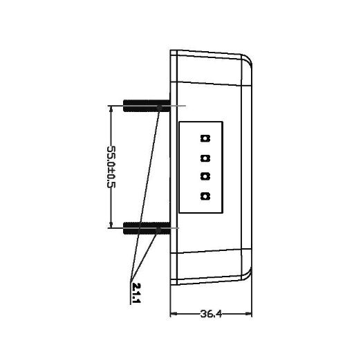 LED stražnje svjetlo 2-komore, 12V + 0,15 m kabel