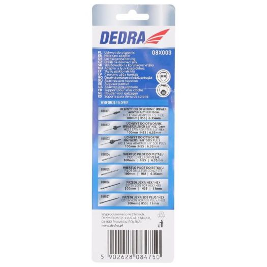 Univerzalni adapter za pilu za rupe 5/8" SDS PLUS