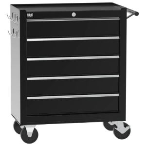 Kolica za alat s 5 ladica, 62 cm, crna