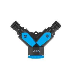 Dvosmjerni razdjelnik vrtnih crijevi s neovisnim ventilima serije