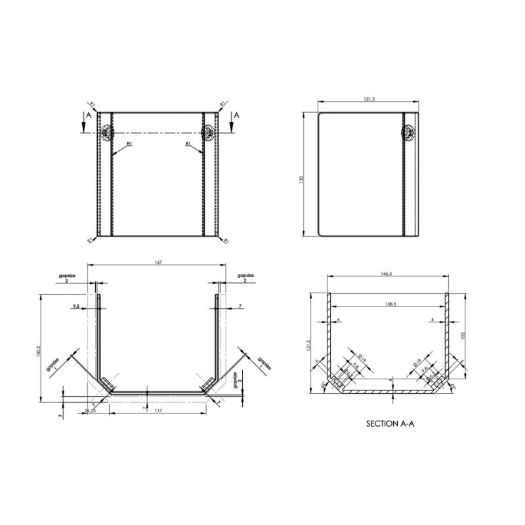 Plastična zaštita za stupnu bušilicu 167 x 130.5