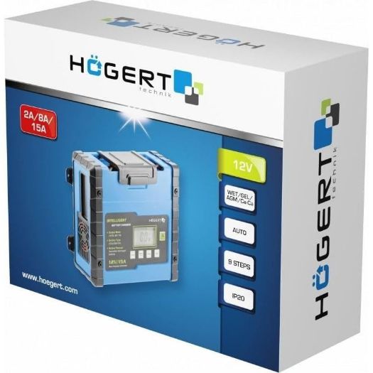 Hogert punjač akumulatora12V 2,5/8/15A 300Ah IP20