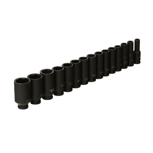 Produženi udarni nadadni ključevi 1/2, 15 kom, 10 - 32 mm