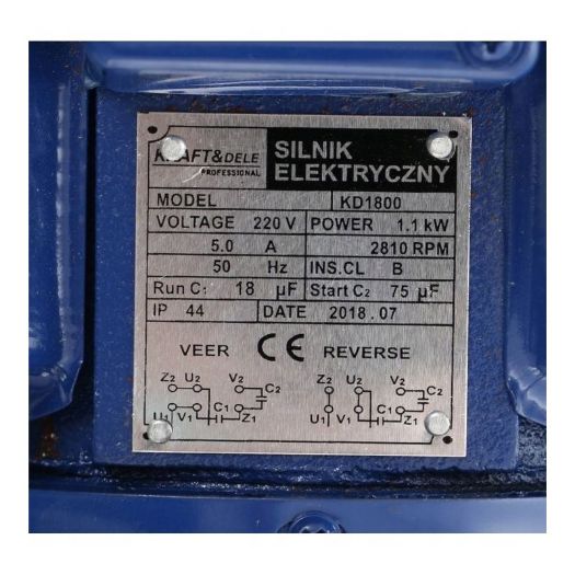 Elektromotor 220V, 28100 RPM, 1,1kW 