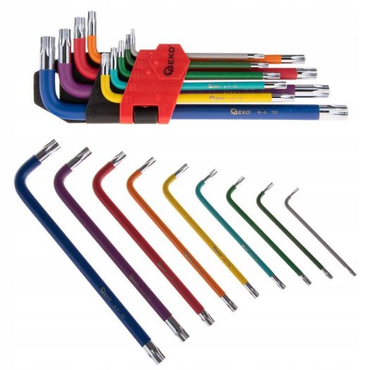 9-dijelni set Torx ključeva u boji, CrV materijal