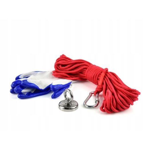 Neodimijski magnet 50 kg set s užetom od 20 m i rukavicama