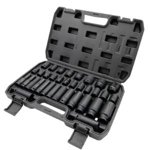 Set udarnih nasadnih ključeva 1/2" crne boje, 35 dijelova