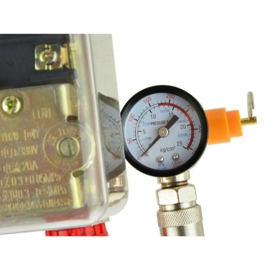 Tlačna sklopka s 2 manometra, 400 V