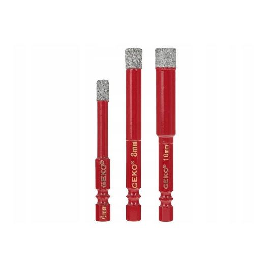 3 komada seta dijamantnih svrdala za pločice 6-10 mm HEX