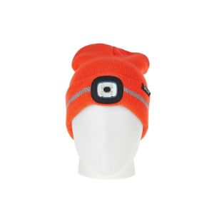 Punjiva LED svjetiljka za glavu zimska kapa, narančasta 