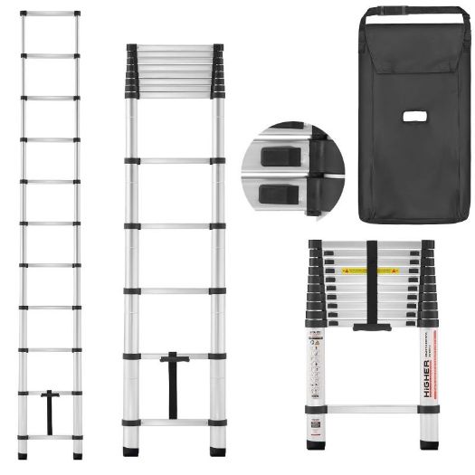 Teleskopske aluminijske ljestve 260cm + torba