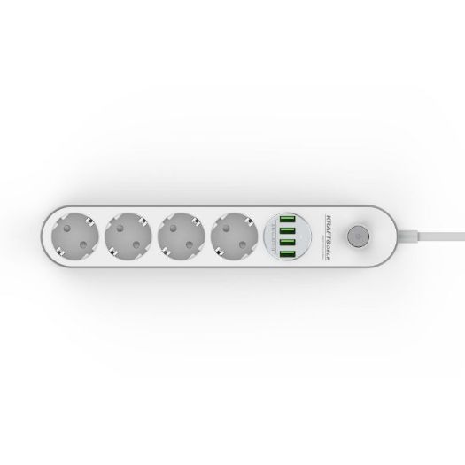 Produžni kabel 4 utičnice i 4 USB priključka 