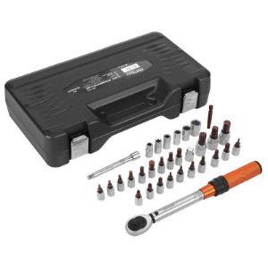 Moment ključ 1/4" 5-25 Nm sa setom nastavaka