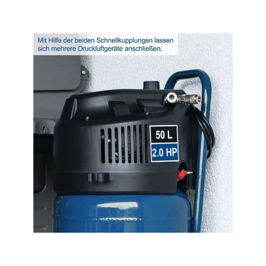 Vertikalni bezuljni kompresor - 10 bara, 50L , 230V, 1500W, HC51V