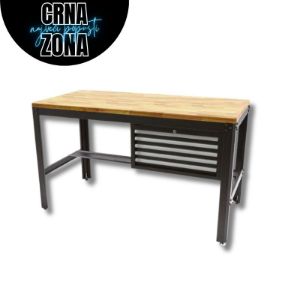 Radni stol sa 5 ladica, crni